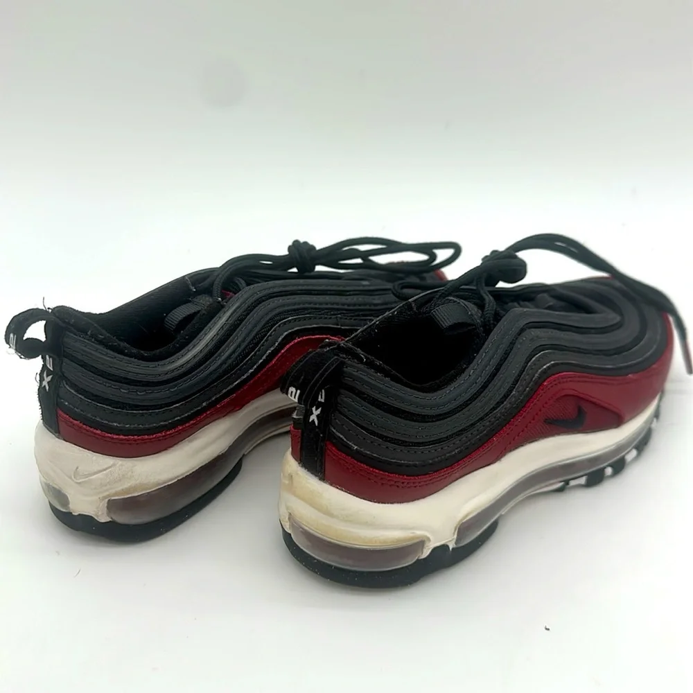 Nike Air Max 97 Team Red Antracite Black 921522-600 Size 4.0 Youth